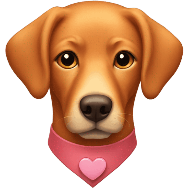 Labrador fox red with a heart emoji