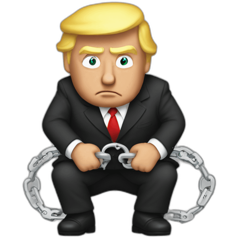 Trump in handcuffs emoji