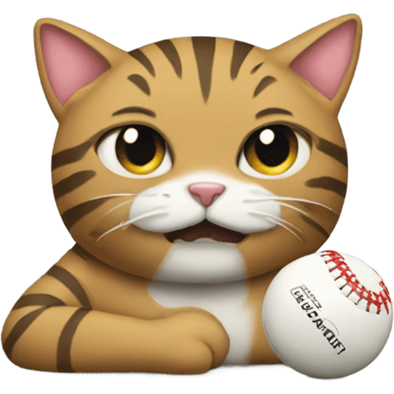 AFL ball with cat holding ball emoji