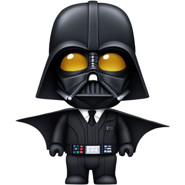 Darth Vader in front of his tie fighter emoji