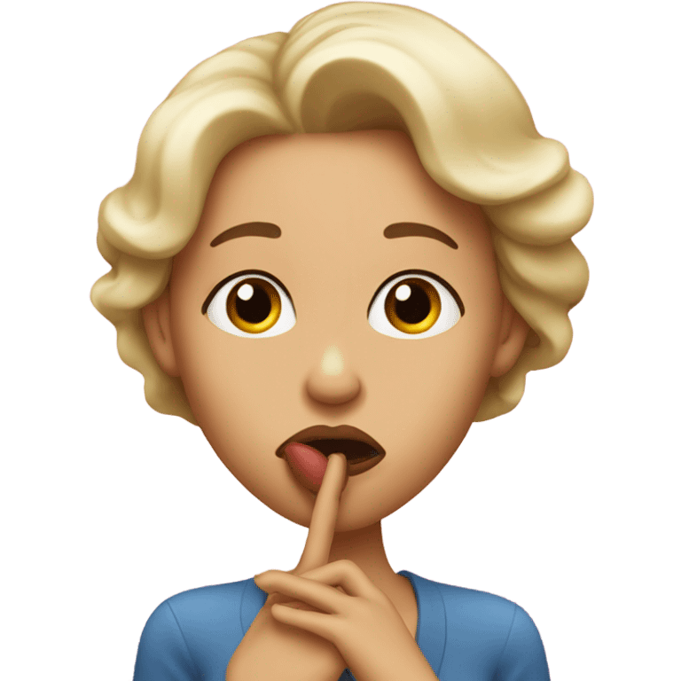 A woman blowing a kiss emoji