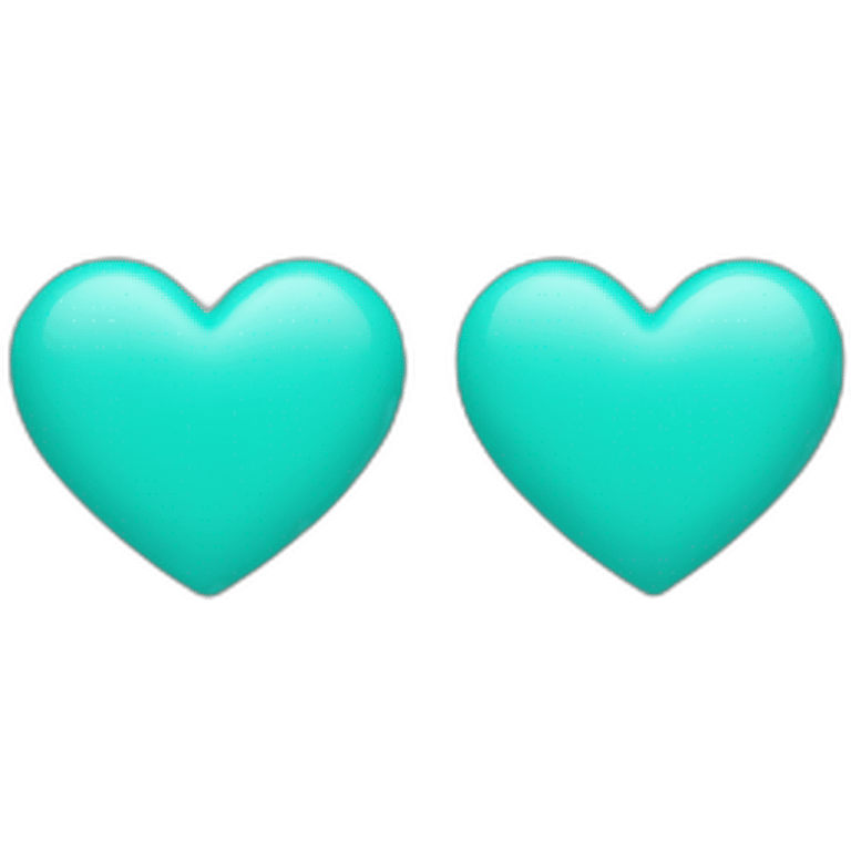 Turquoise heart emoji