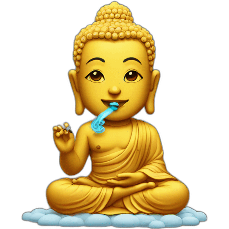 buddha smokes hookah emoji