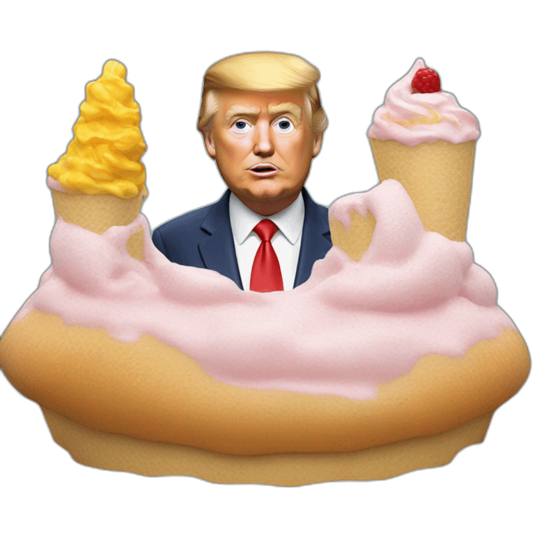 Trump avec un glace emoji