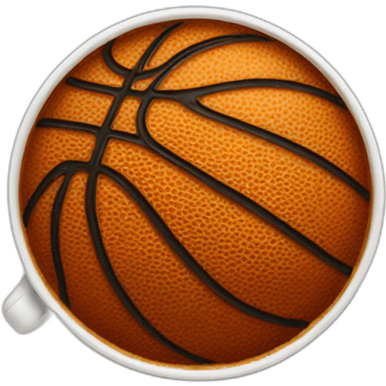 basketball in coffee emoji