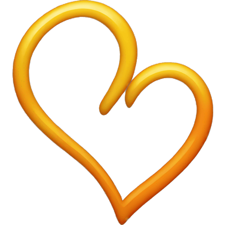 a heart that it’s color is between yellow and orange emoji