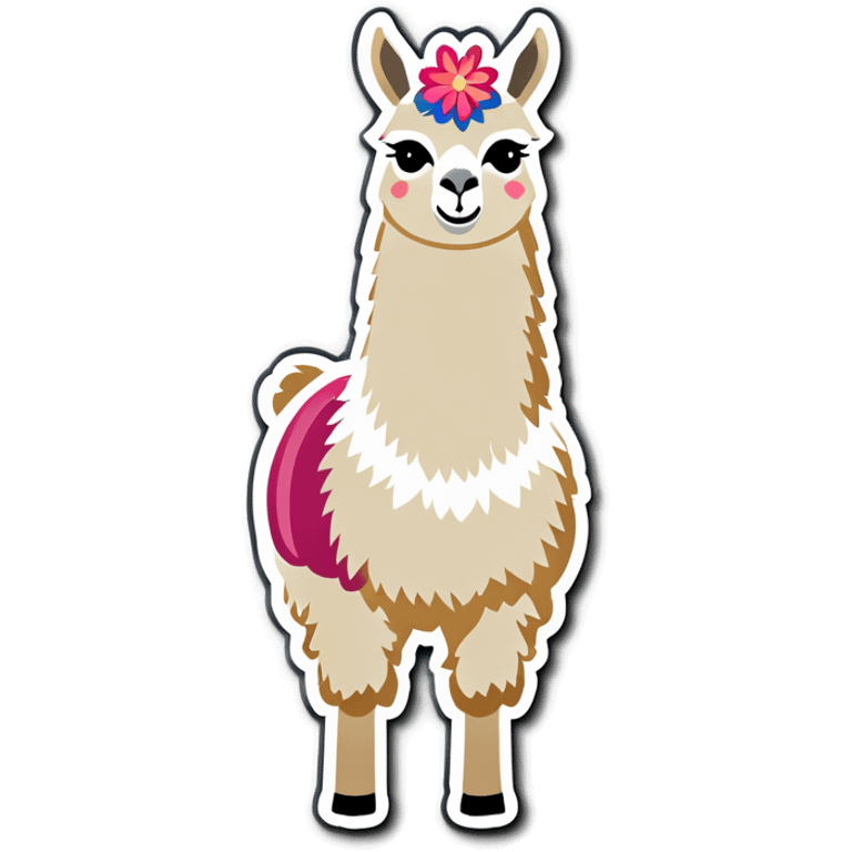 Pretty llama emoji