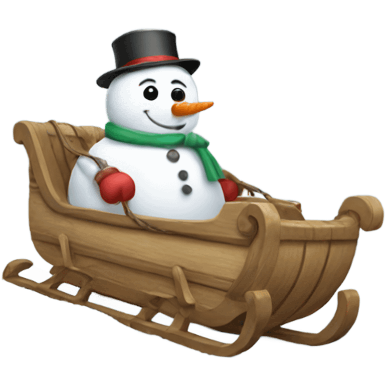 snowman sled emoji