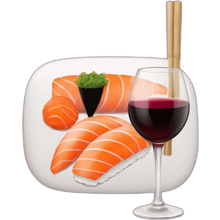 sushi and wine emoji