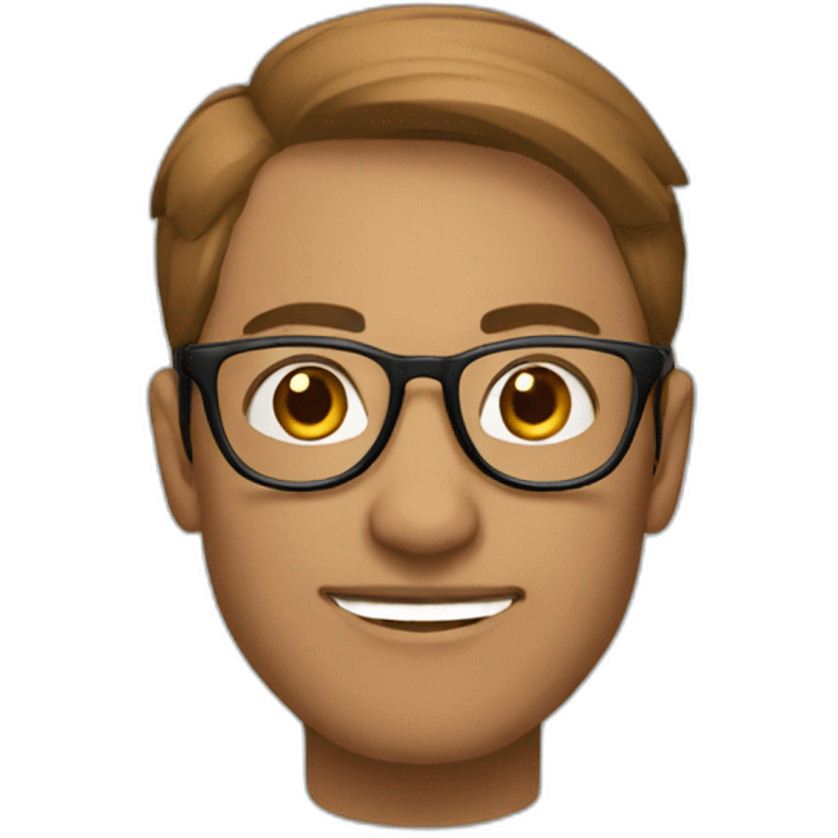 a light brown Pakistani male, with round glasses, tech nerd emoji