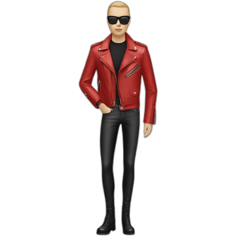 alexander mcqueen red leather jacket emoji