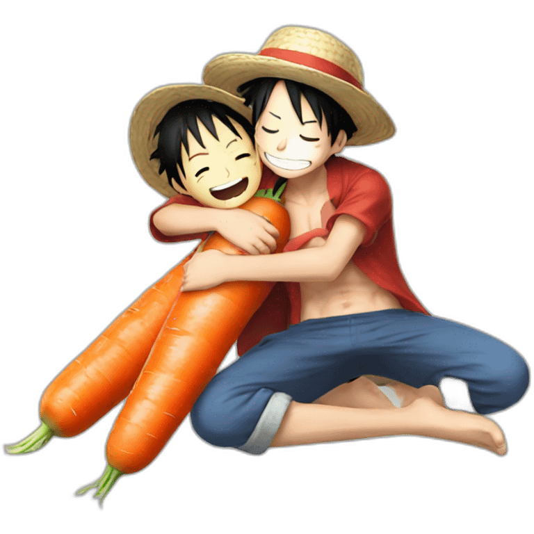 Luffy hug Carrot emoji