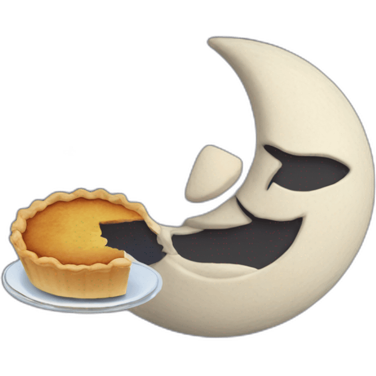 Moon with a pie emoji