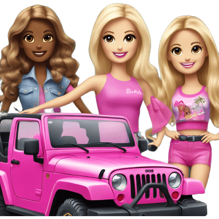  Barbie themed jeep adventure  emoji