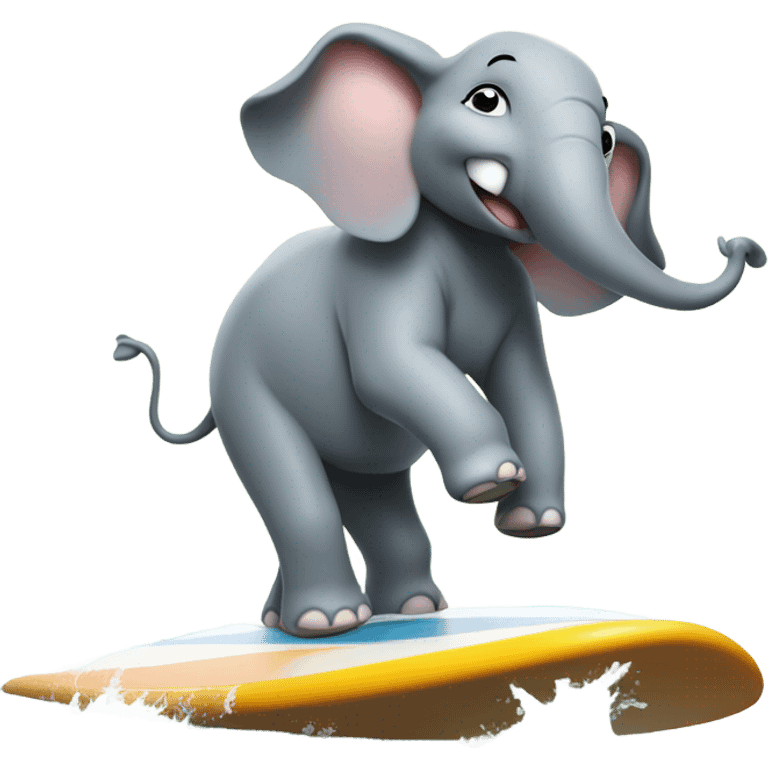 Elephant surfing  emoji