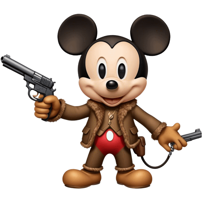 Mickey Mouse with a gun emoji