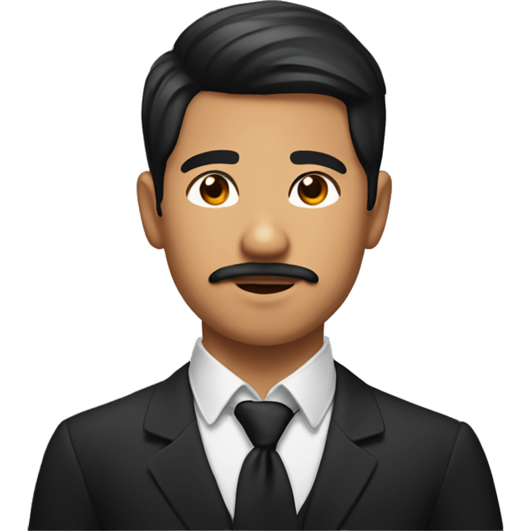 Young phillipino guy with black edgar cut with mustach emoji