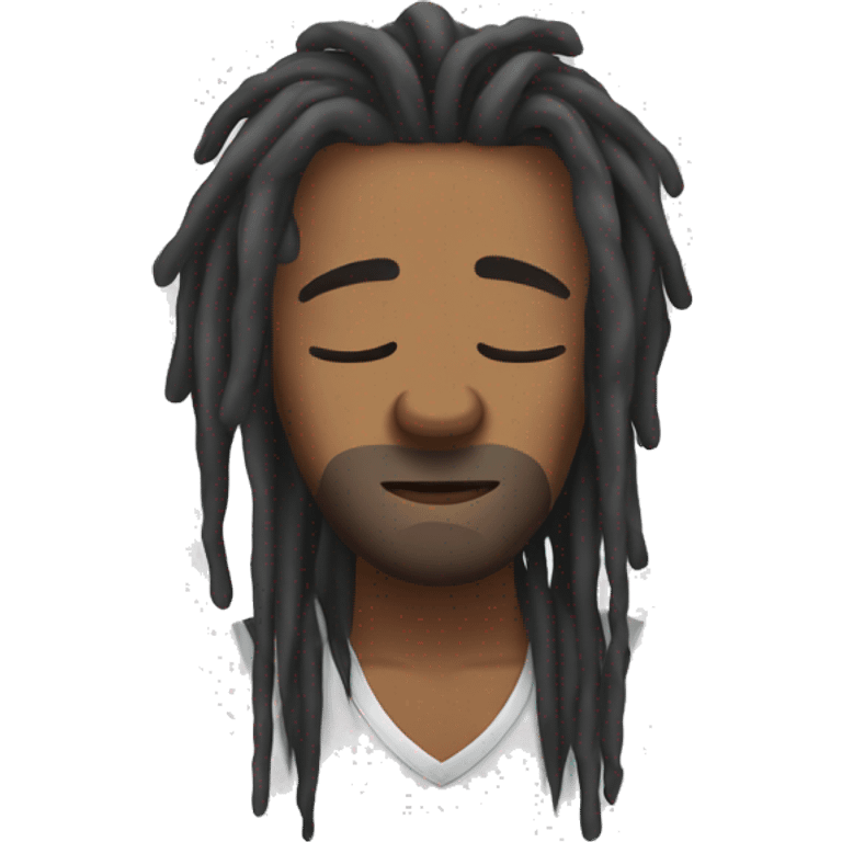 Sleep deprived dreadhead emoji