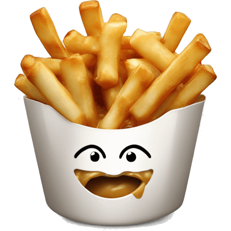 Poutine qui mange une poutine  emoji