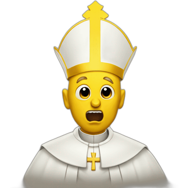 The Screaming yellow pope  emoji