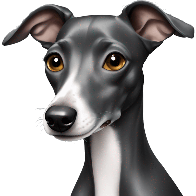 Black Italian greyhound emoji