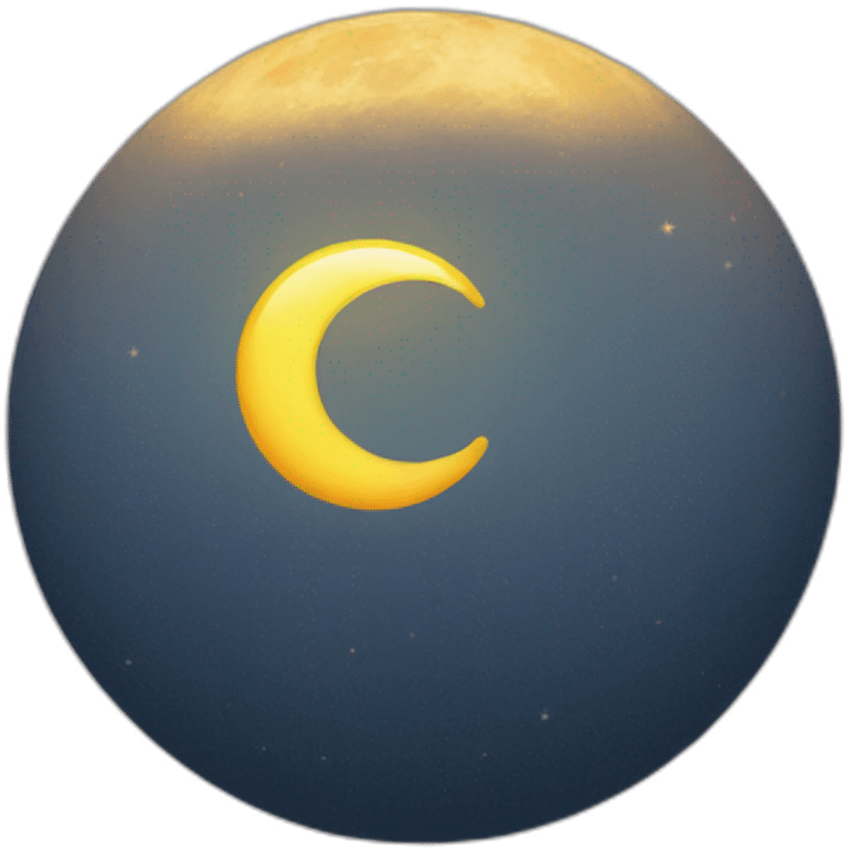 Soleil avec la lune emoji