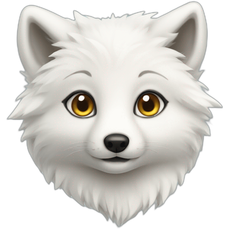 cute arctic fox emoji