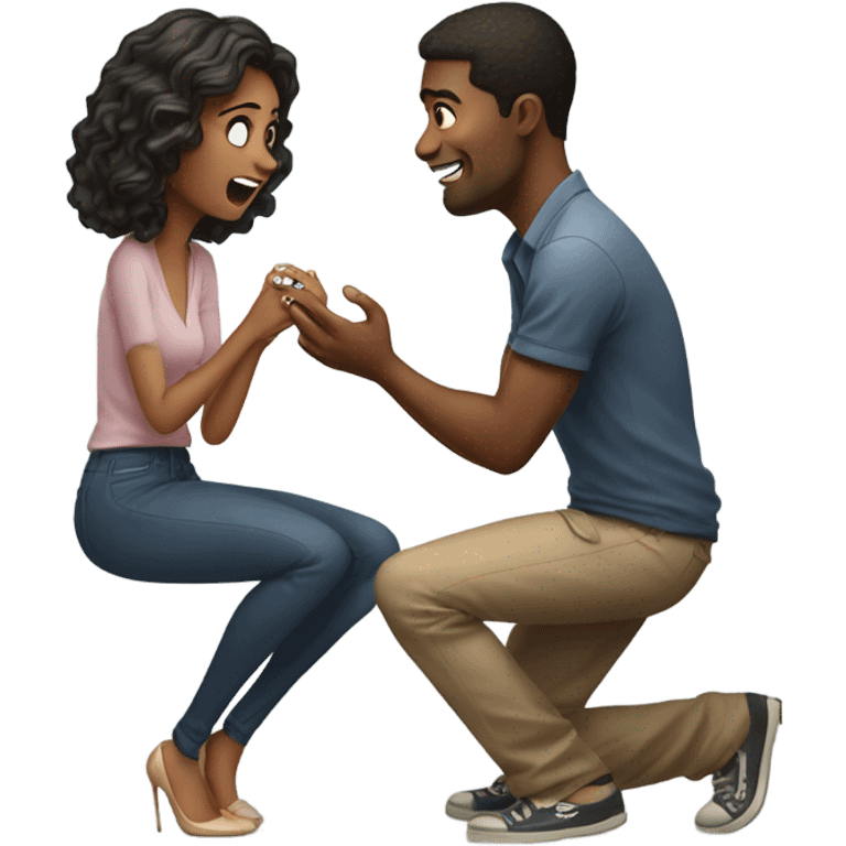 Guy proposing to another girl emoji