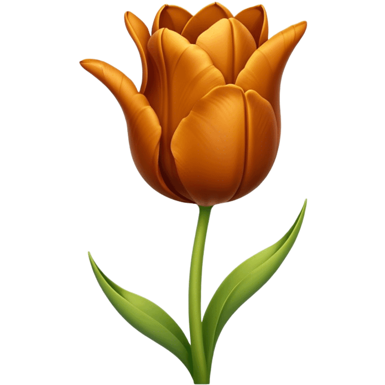 Brown tulip emoji