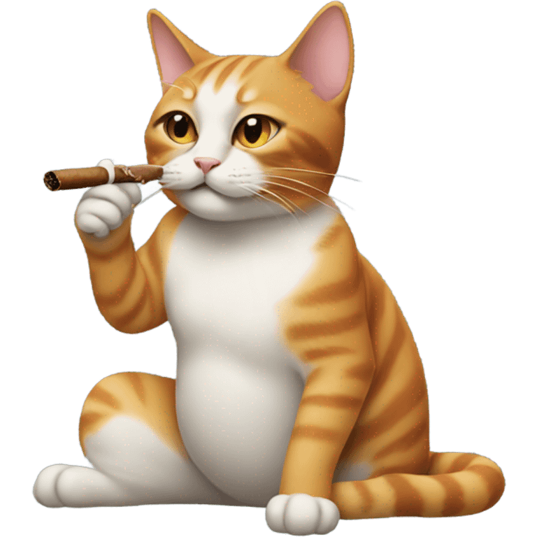 cat smoking a cigar emoji