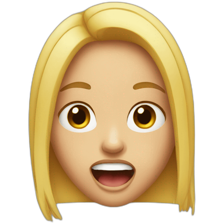 a girl with open mouth emoji