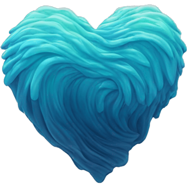 3d heart shape sea wave emoji