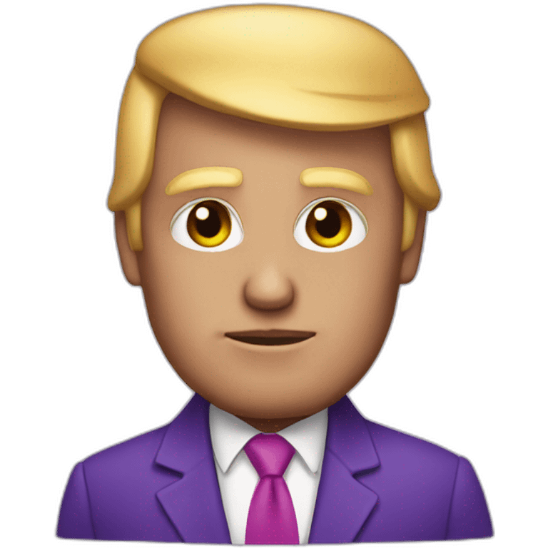 donald trump purple skin emoji