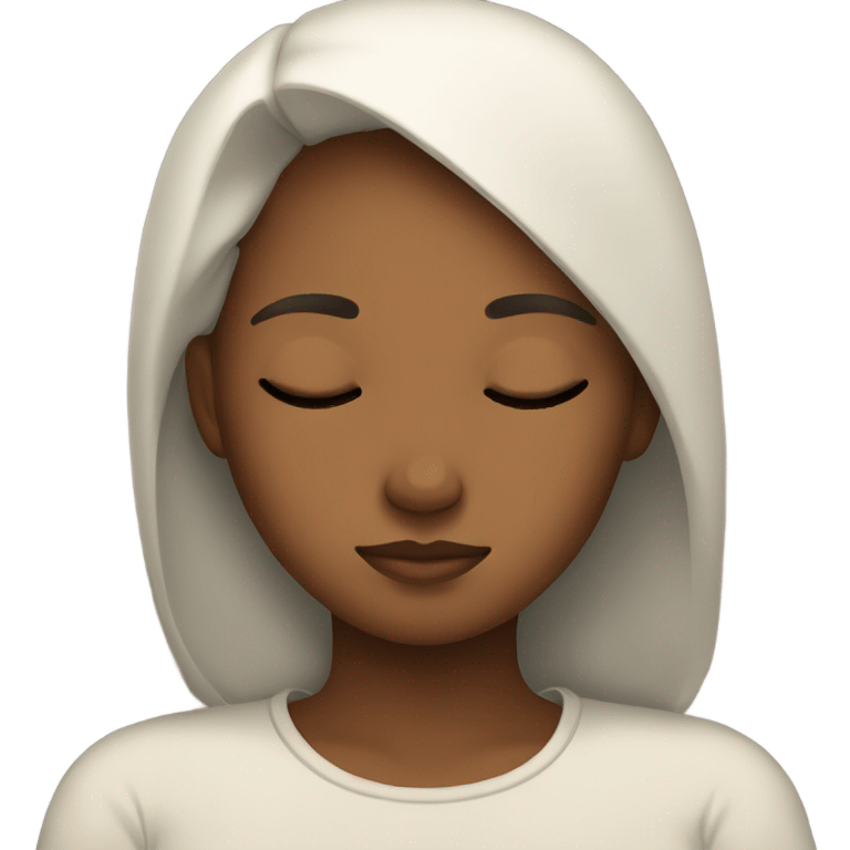 serene girl sleeping peacefully emoji