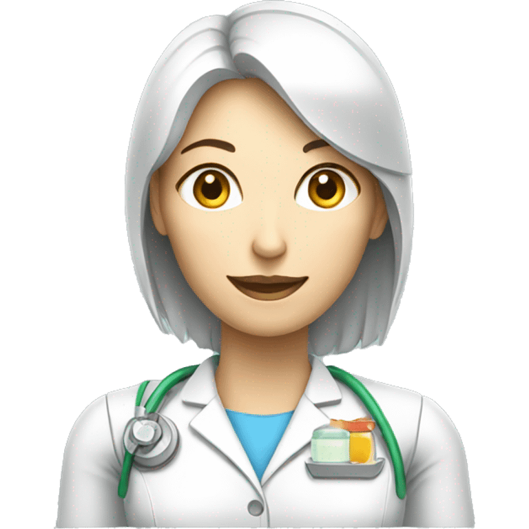 female nutritionist android robot emoji