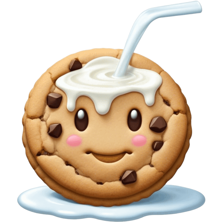 cookie in milk emoji