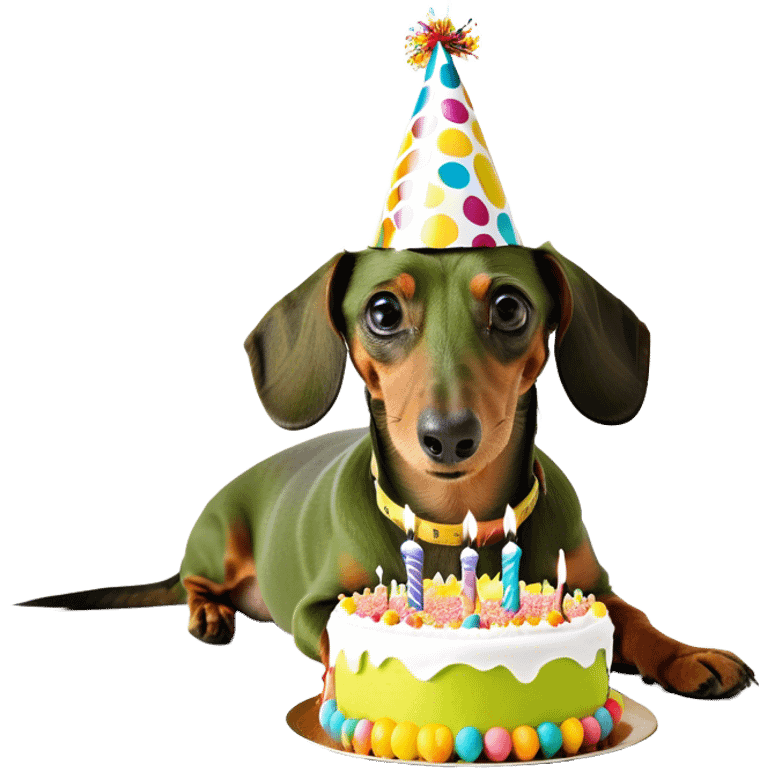 Dachshund Birthday emoji