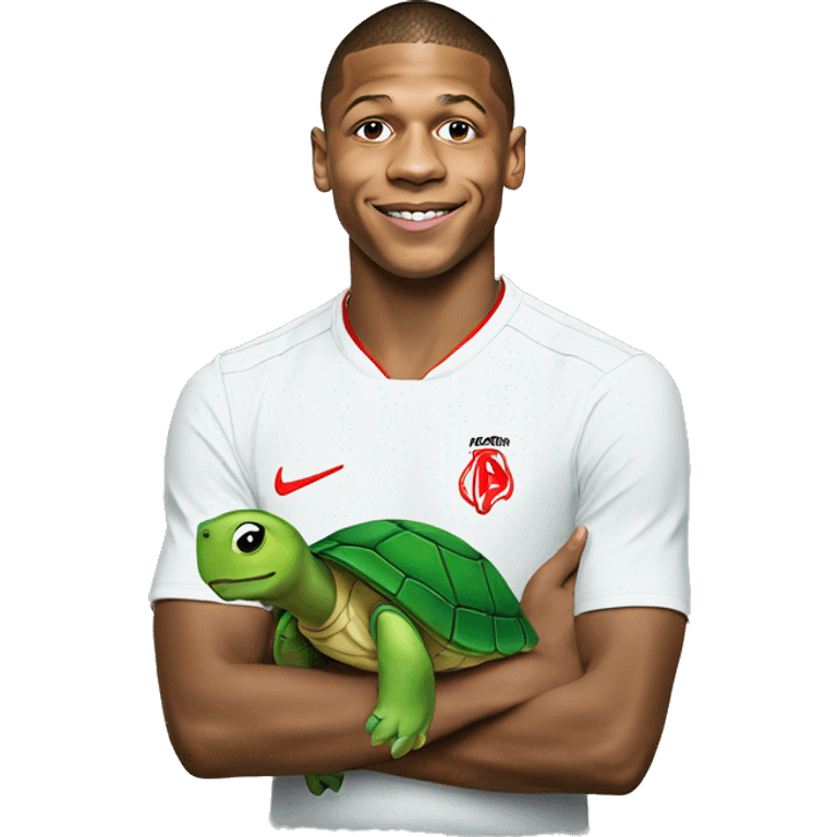 Mbappe with a turtle emoji