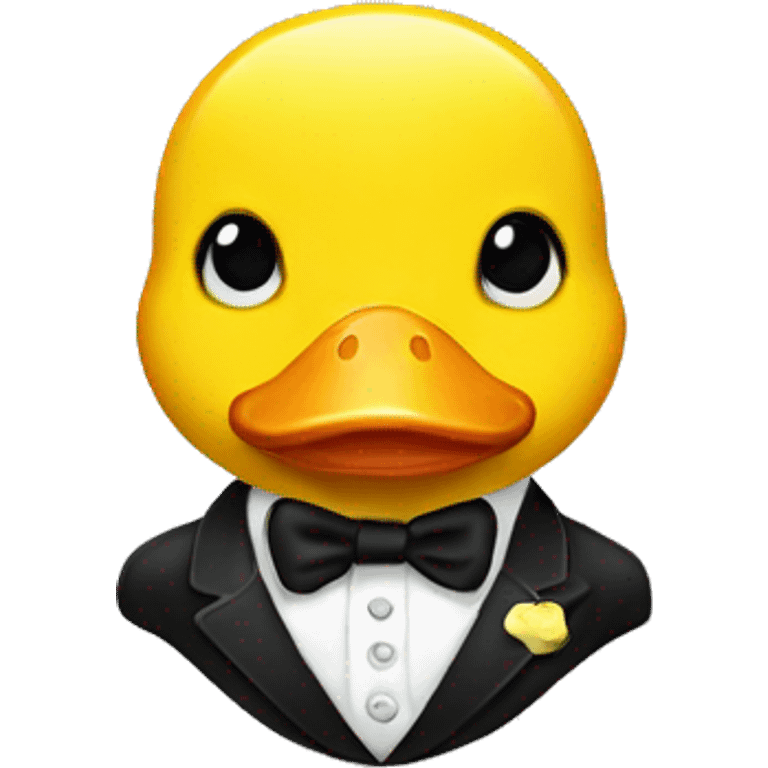 Yellow duck in tuxedo emoji