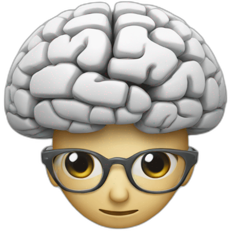 cerebro inteligente emoji