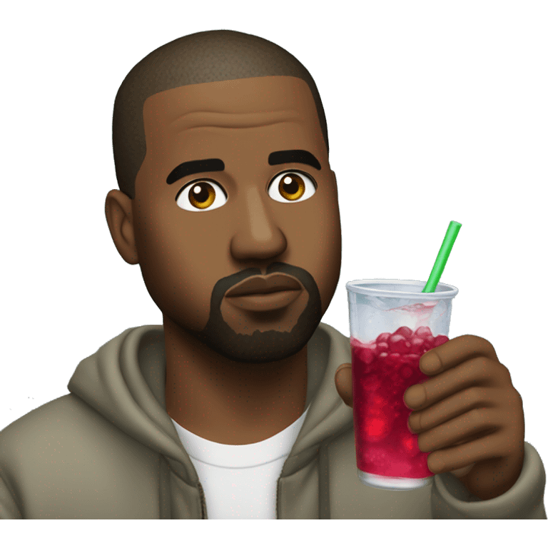 Kanye west drinking sprite cranberry  emoji