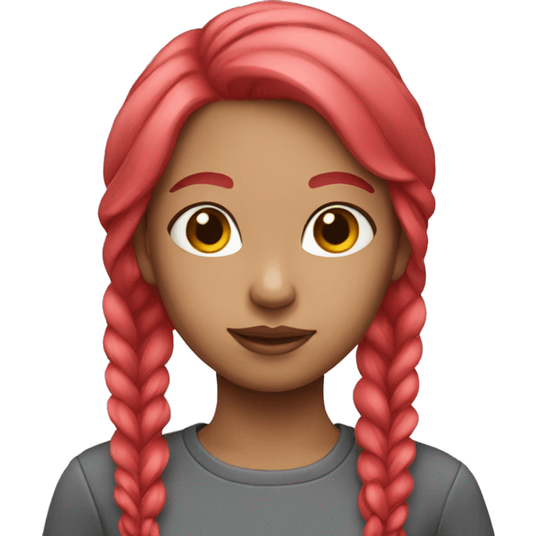 Girl pink red hair emoji