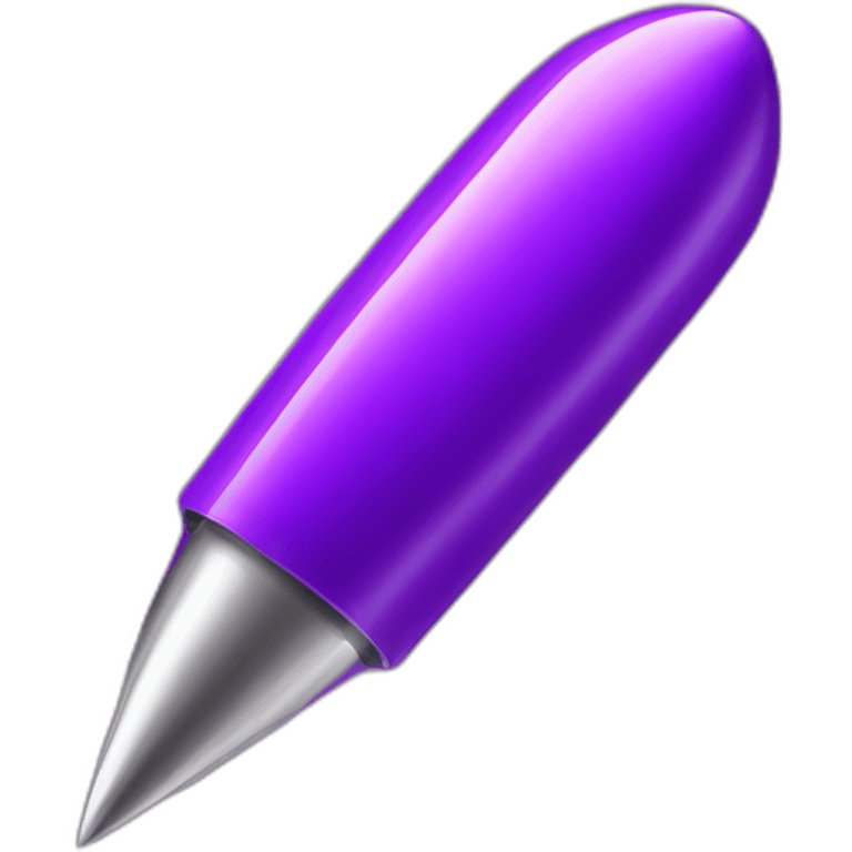 3D purple bullet emoji