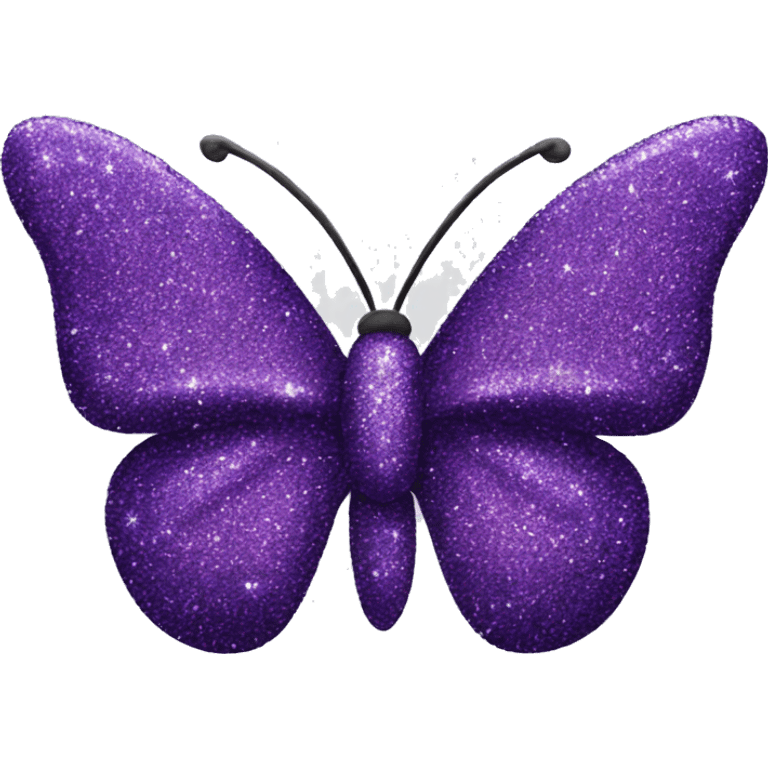 Glitter butterfly purple emoji