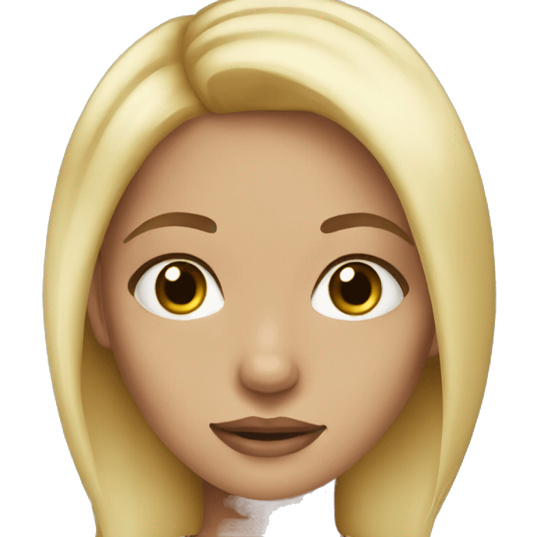 beautiful girl blonde hair emoji