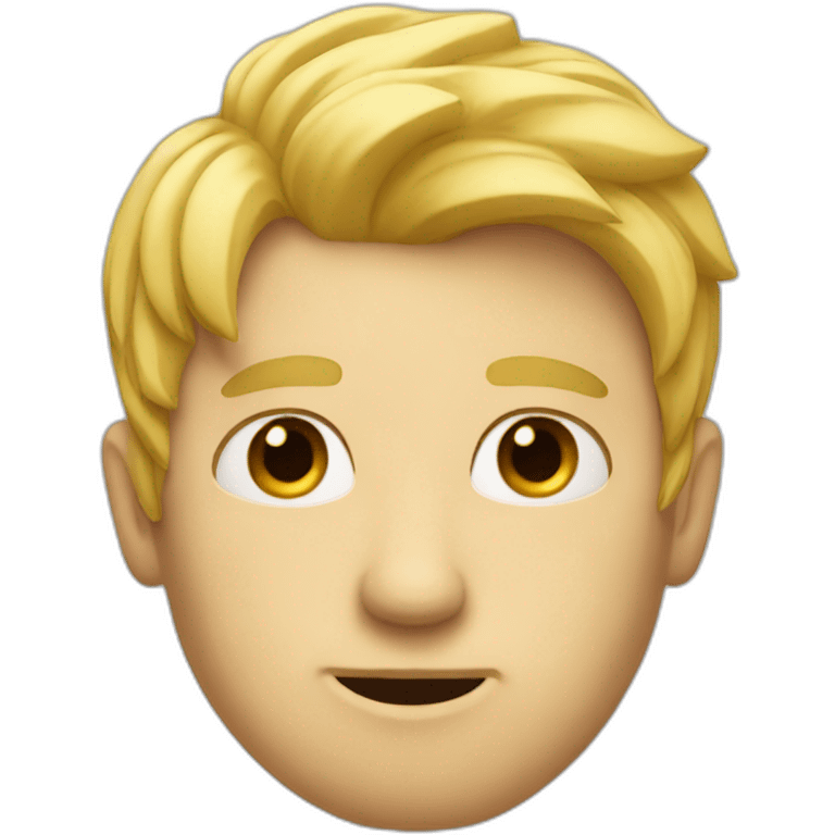 Blond hair man with big nose emoji