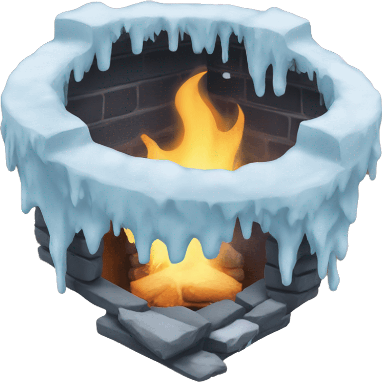 Freeze and broke hearth emoji