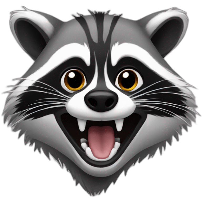 crazy raccoon emoji