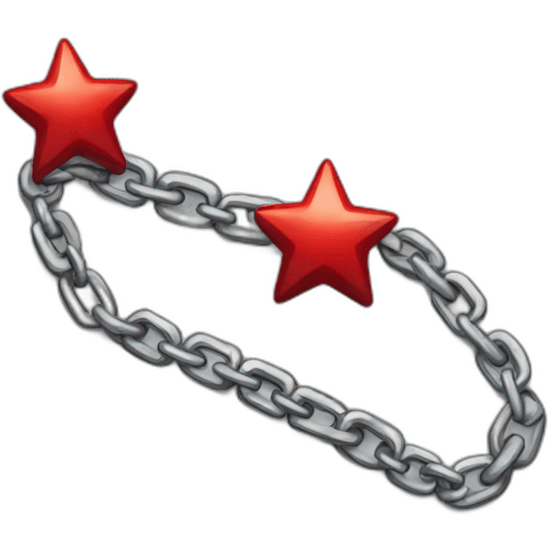 metal chain with red star on it emoji