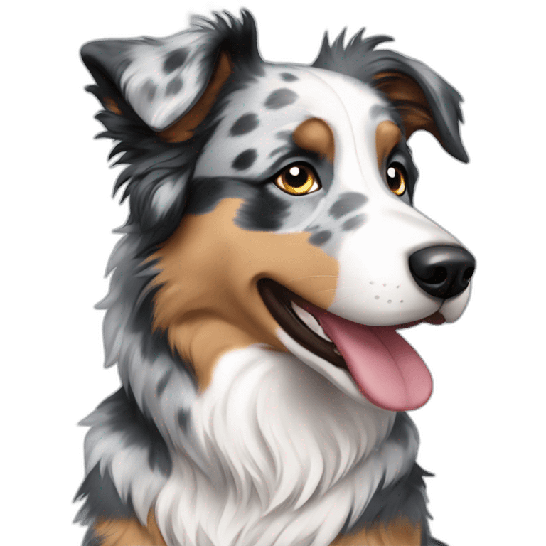 Blue merle australian shepherd emoji